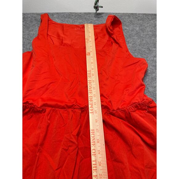 Spanx 2X Red Sleeveless Fit & Flare Midi Dress Stretch Nylon Pockets Plus - Picture 3 of 8